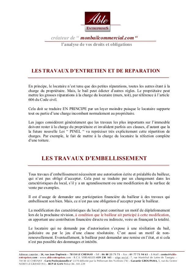 Comprendre Son Bail Commercial