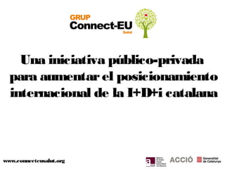 Una iniciativa público-privada
para aumentar el posicionamiento
internacional de la I+D+i catalana

www.connecteusalut.org

 
