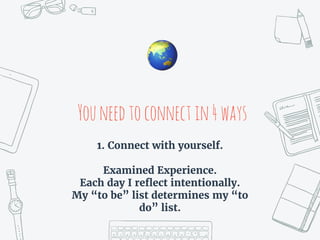 Youneedtoconnectin4ways
🌏
2. Connect yourself to
others
How will I build my PLN?
 