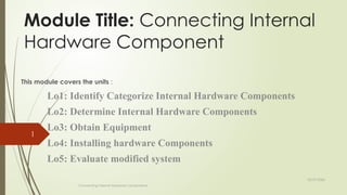 Connecting Internal Hardware Component Connect-Internal-H-Ppt.pptxajshfdkjhsdkjhkjhfsa | PPTX