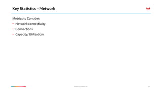 ©2016 Couchbase Inc. 26
Key Statistics – Network
Metrics to Consider:
• Network connectivity
• Connections
• Capacity/ Uti...