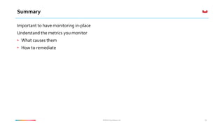 ©2016 Couchbase Inc. 41
Summary
Important to have monitoring in-place
Understand the metrics you monitor
• What causes the...