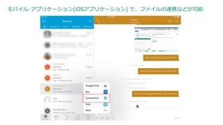 モバイル･アプリケーション(iOSアプリケーション) で、ファイルの連携などが可能
 