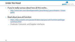 Under the Hood
• If you’re really curious about how all this works…
– http://www.ibm.com/developerworks/java/library/j-jav...