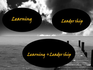 Learning              Leader ship




      Learning +Leader ship
 