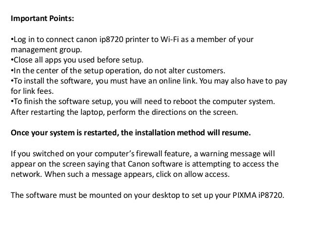 canon ip8720 connect to wifi