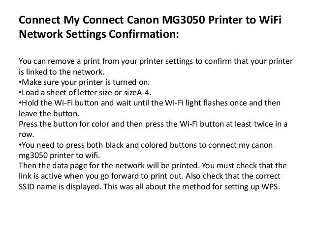 canon mg3050 connect to phone