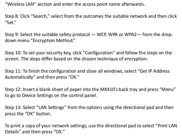 mx410 wireless setup