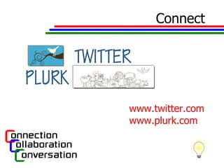 Connect www.twitter.com www.plurk.com 