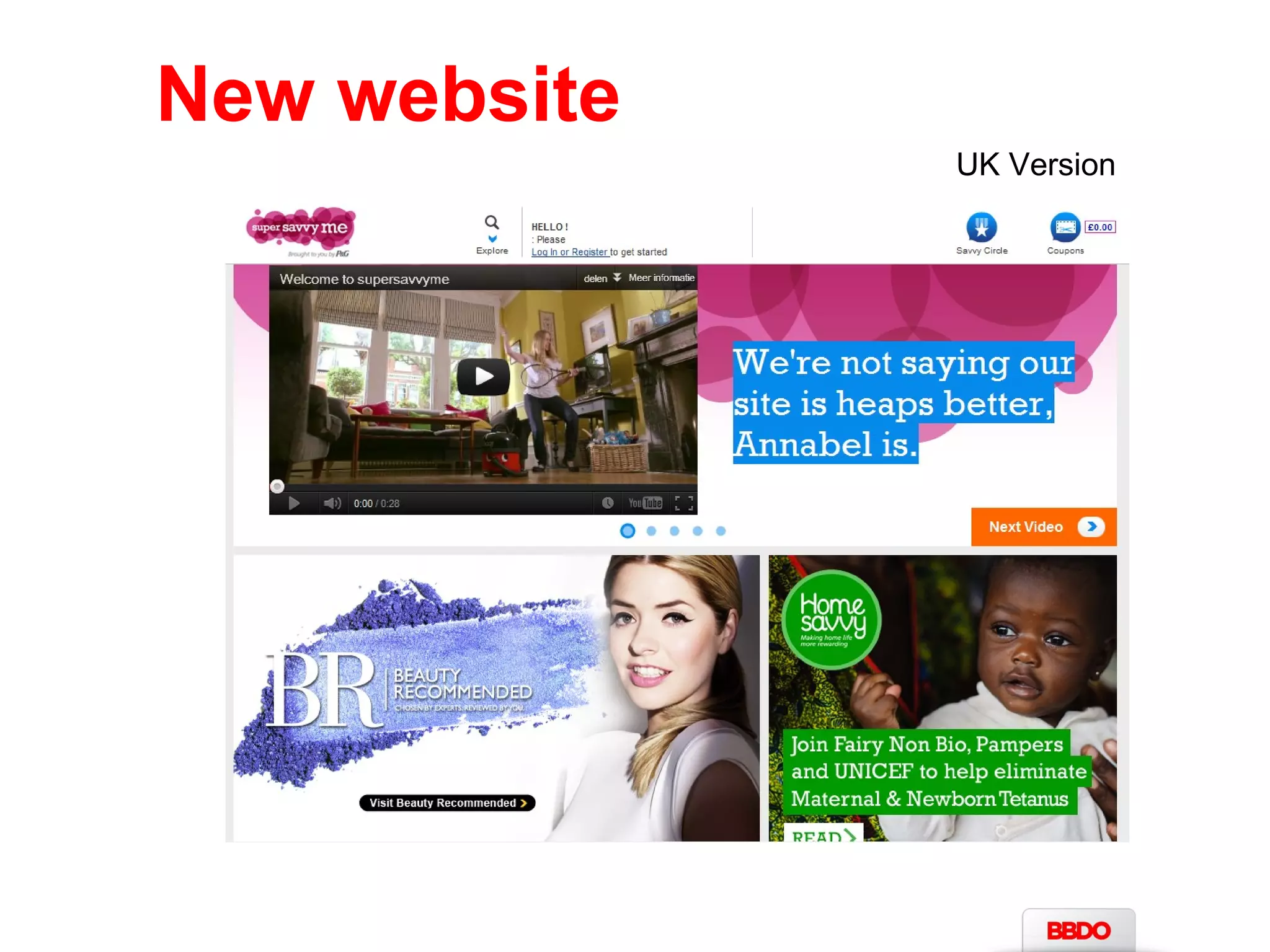 New website 
UK Version 
 