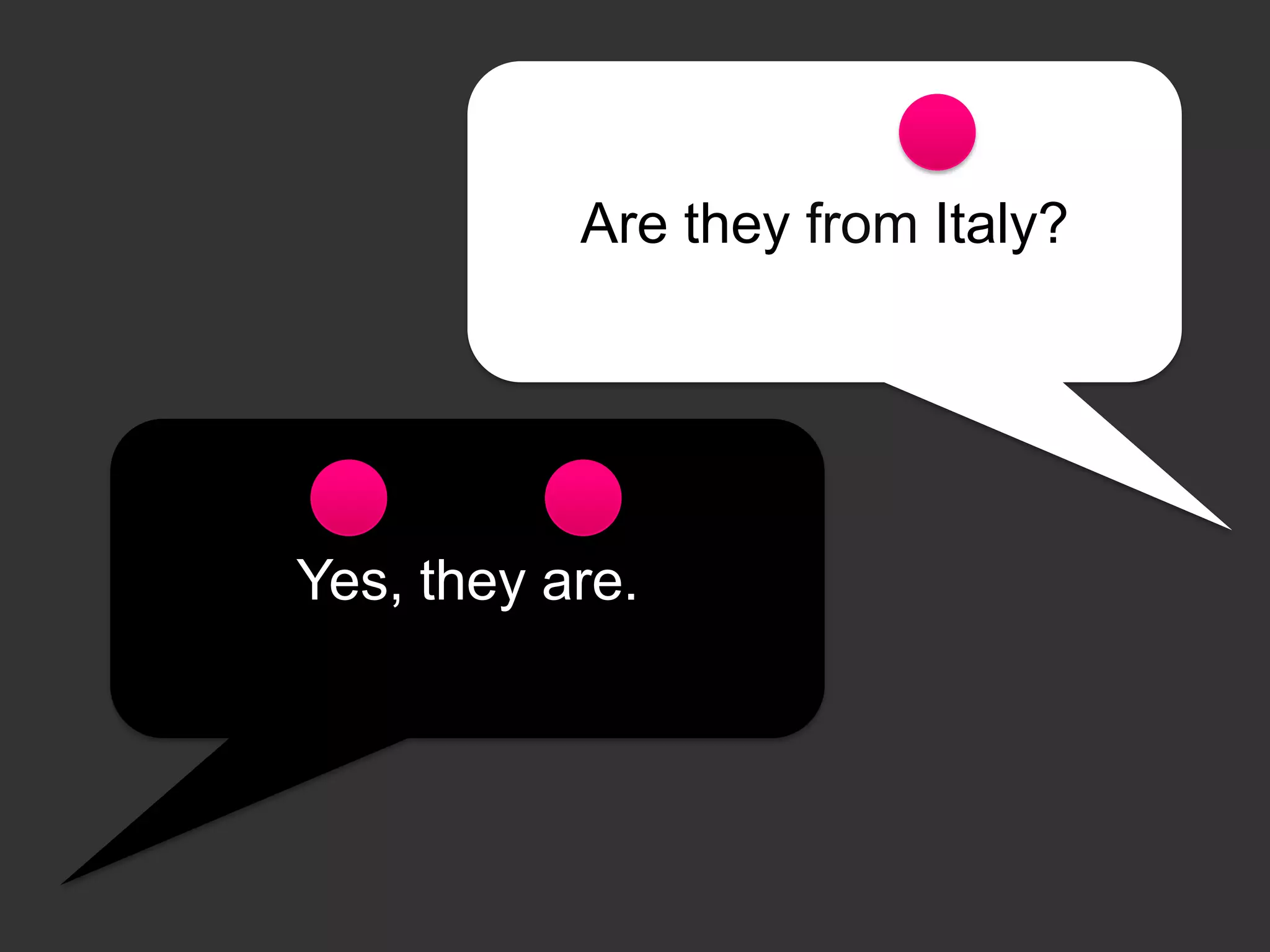 Are they from Italy?

Yes, they are.

 