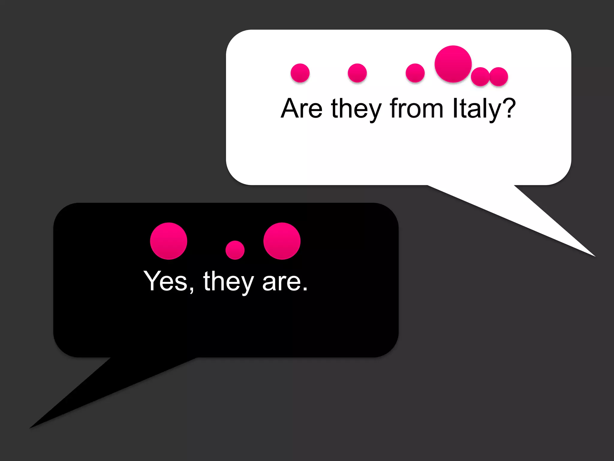 Are they from Italy?

Yes, they are.

 