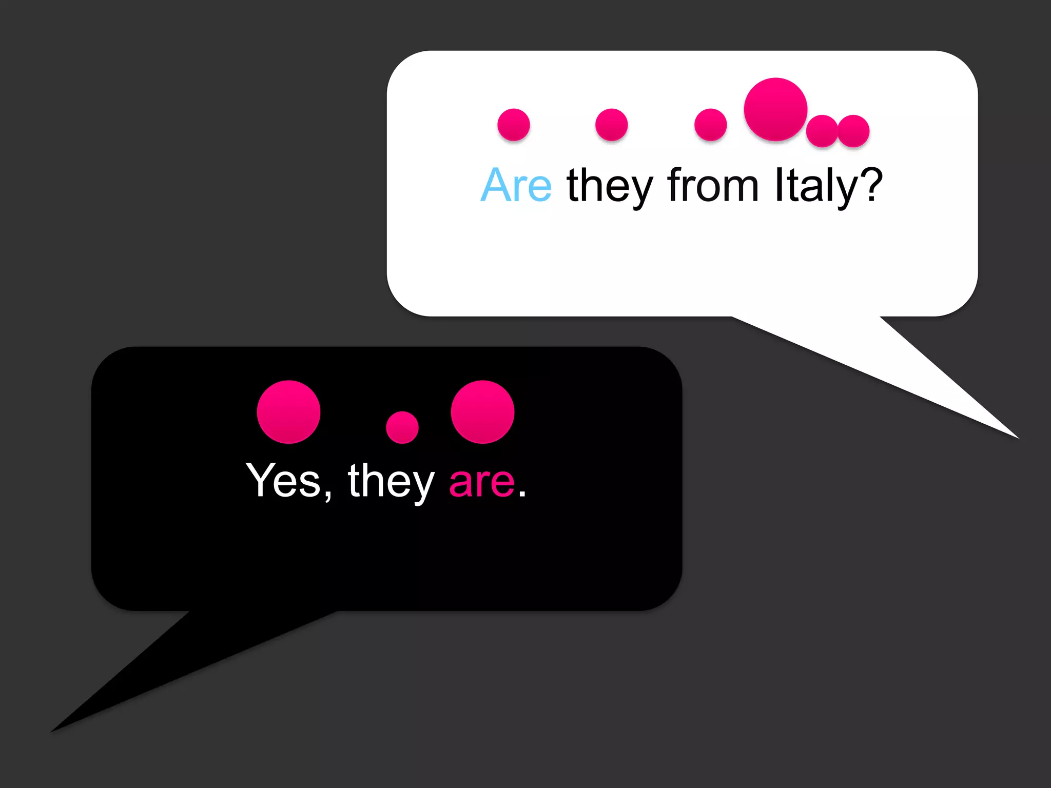 Are they from Italy?

Yes, they are.

 