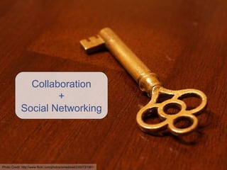 Collaboration + Social Networking Photo Credit:  http://www.flickr.com/photos/smedstad/2350721991/ 