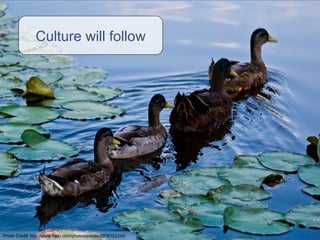 Culture will follow Photo Credit:  http://www.flickr.com/photos/jolives/2806752245/ 