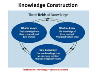 Knowledge Construction
Practitioners’ knowledge = content & context
 