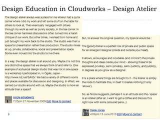 Design Education in Cloudworks – Design Atelier