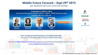 Page Title Goes HereMobile Future Forward – Sept 29th 2015
get inspired to fuel your mind and strategy
© Chetan Sharma Con...