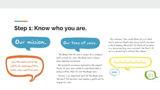 Step 1: Know who you are.
 