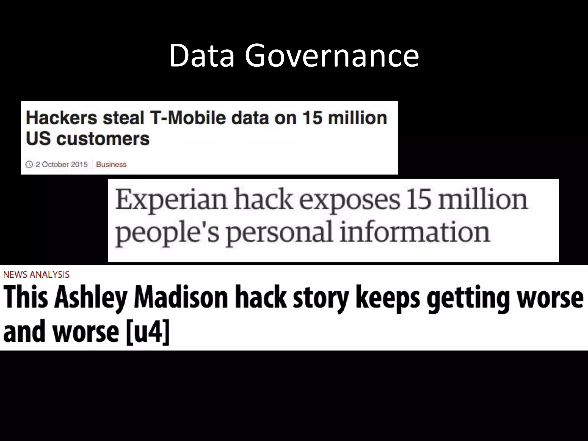 Data Governance
 