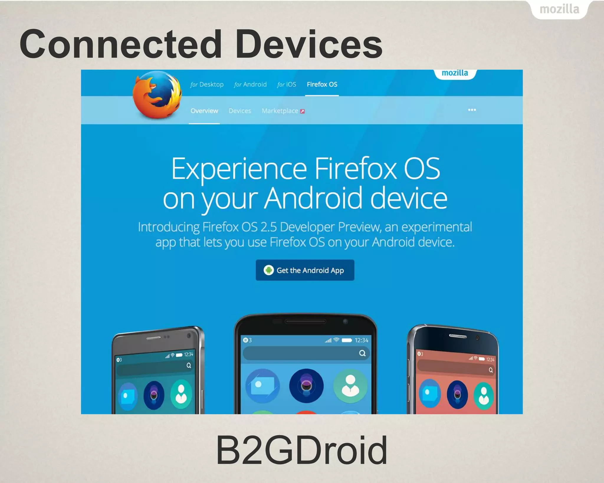 Connected Devices
B2GDroid
 