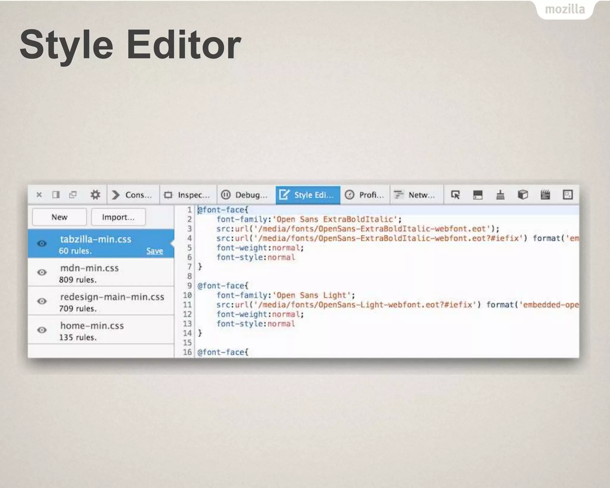 Style Editor
 