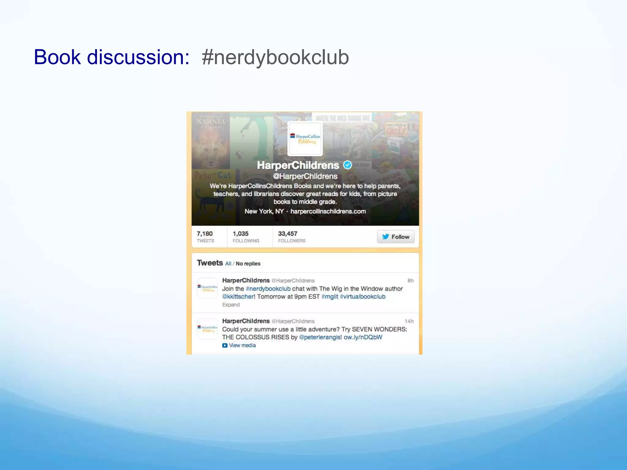 Book discussion: #nerdybookclub
 