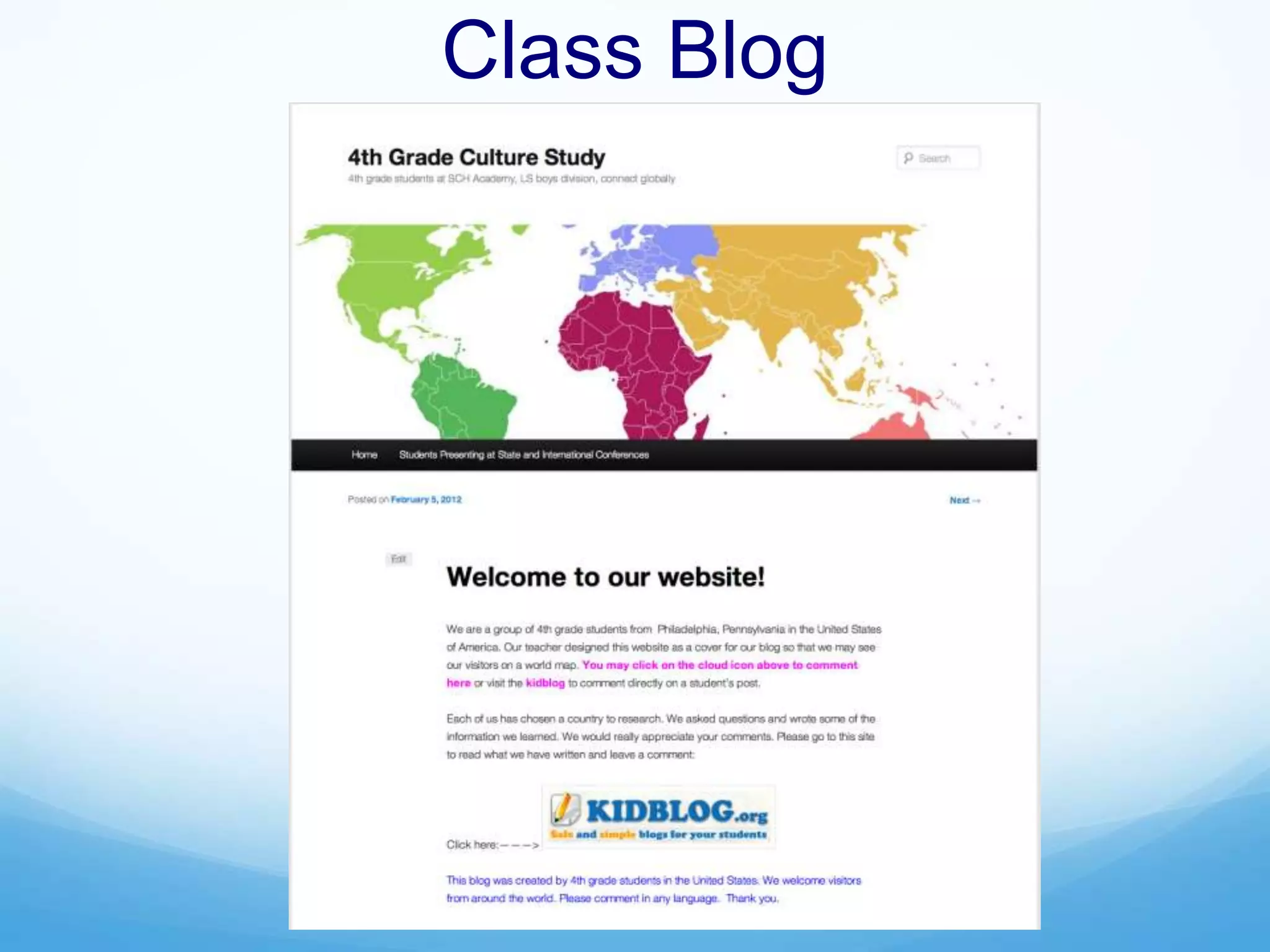 Class Blog
 