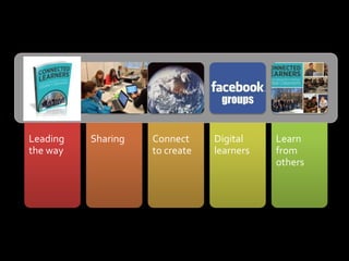 Leading
the way

Sharing

Connect
to create

Digital
learners

Learn
from
others

 