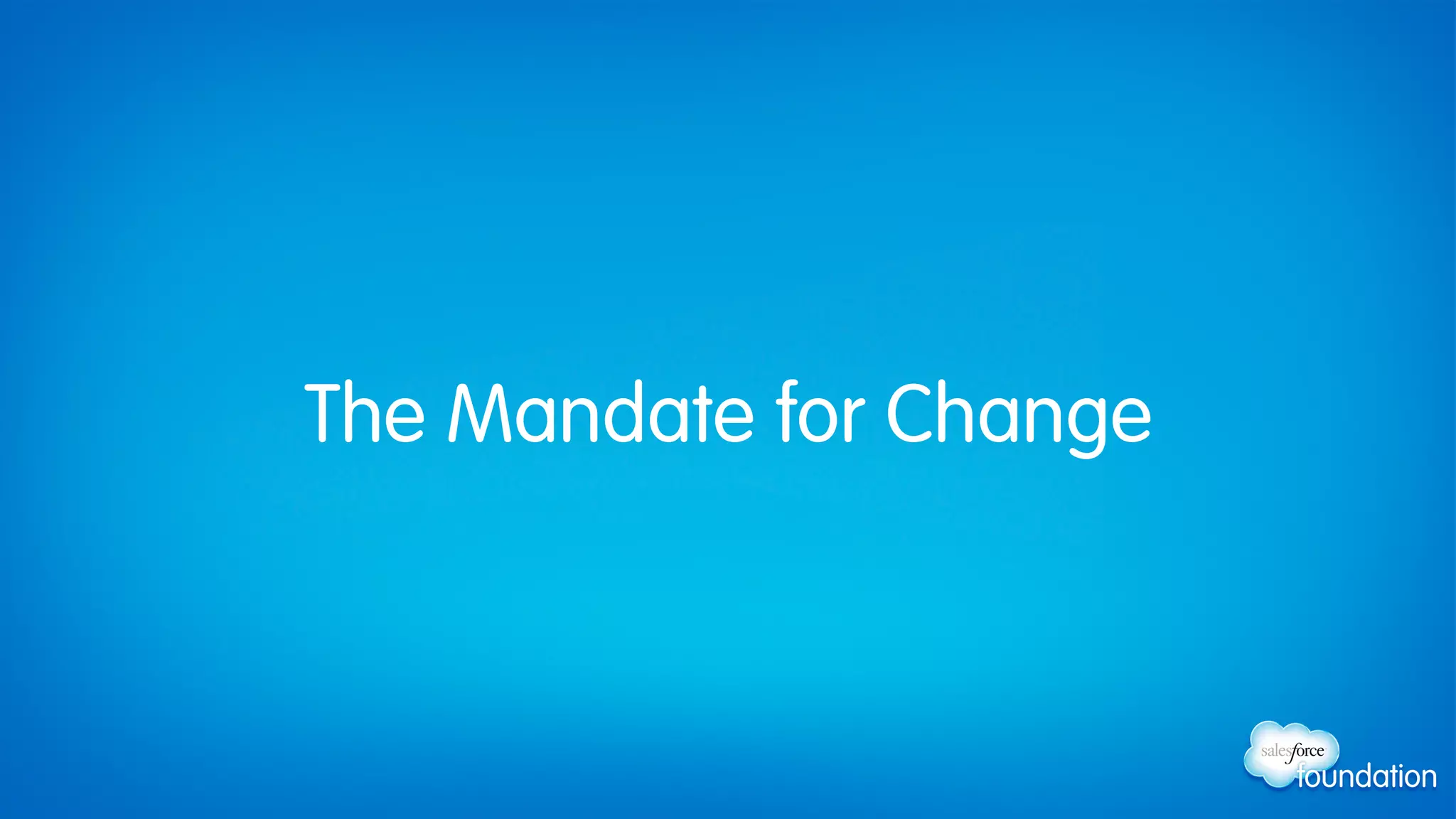 The Mandate for Change
 