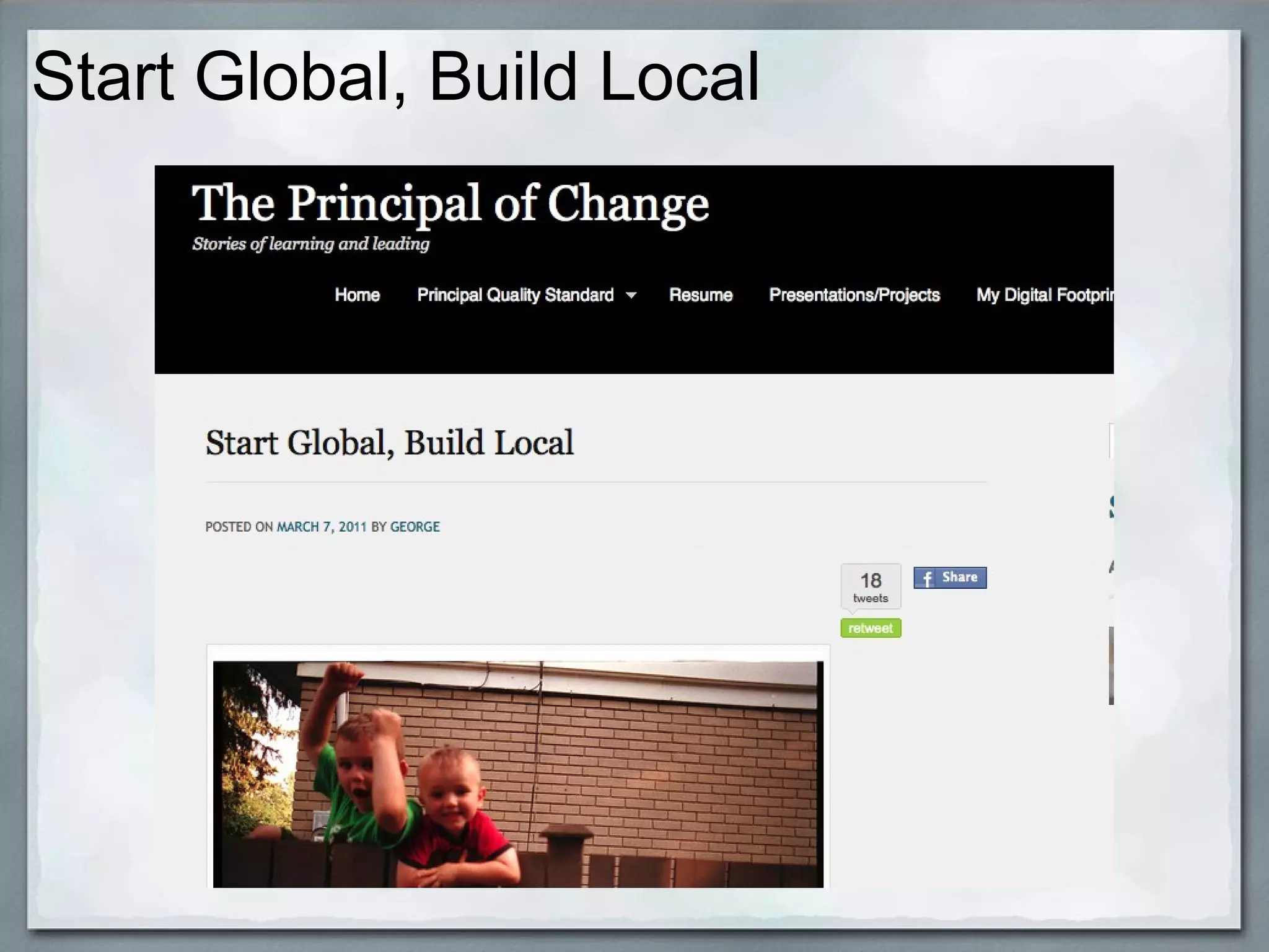 Start Global, Build Local                       