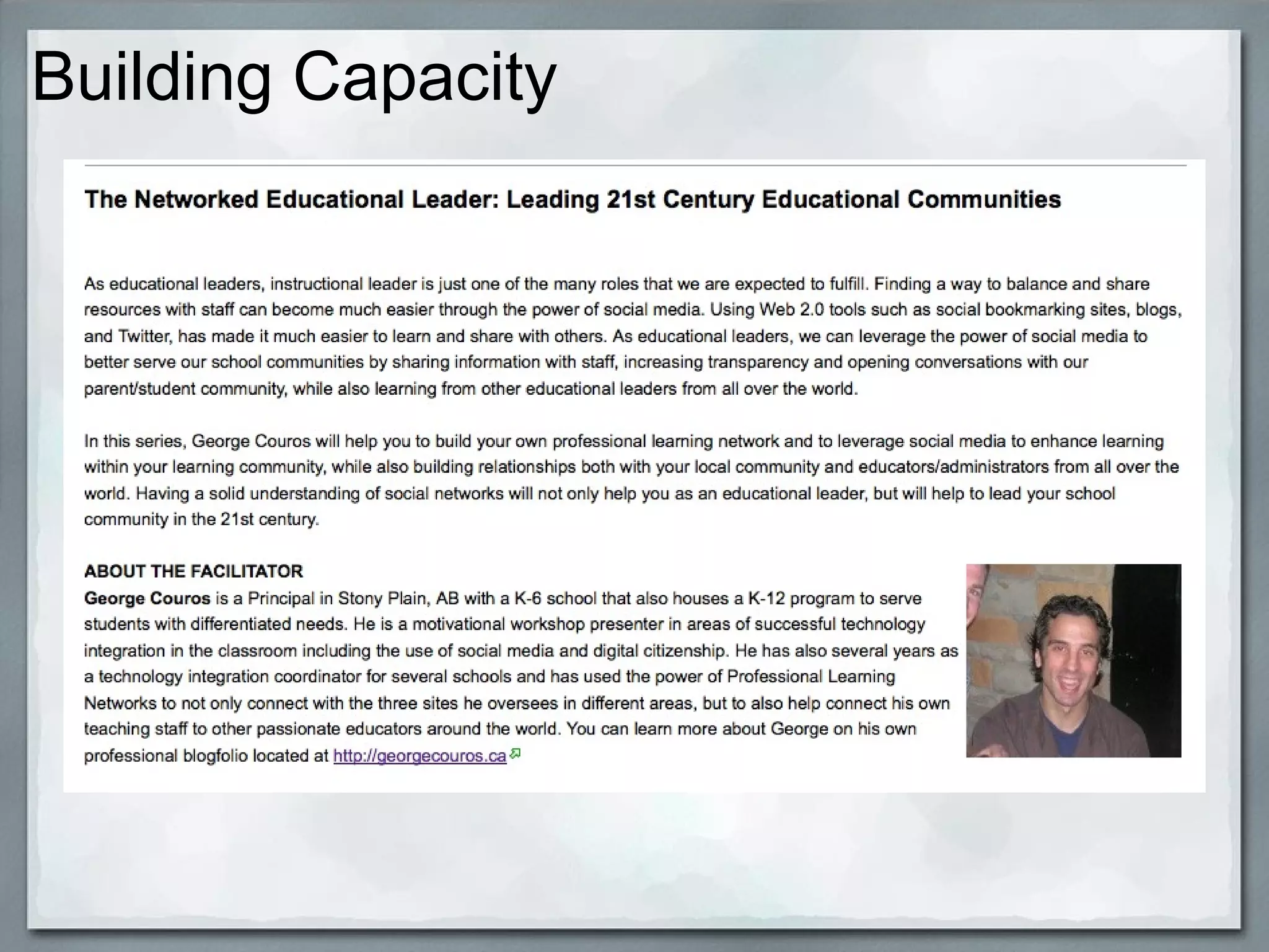 Building Capacity                       