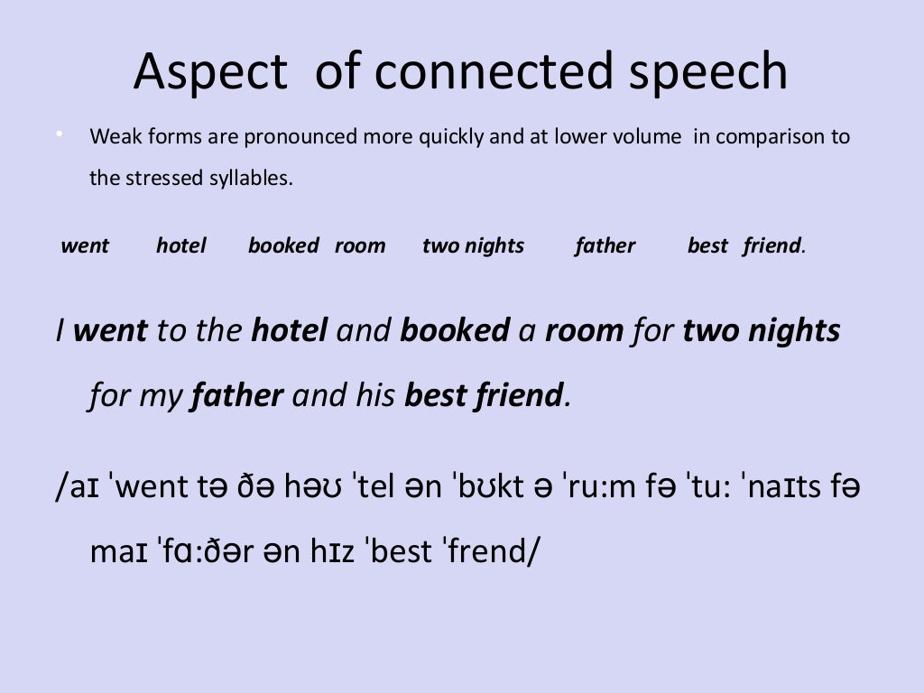 CONNECTED SPEECH