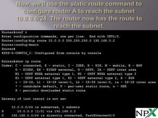 Connected, Static & Dynamic Routes | PPTX