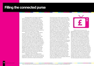 Filling the connected purse



                                                                                                                                                                                                            £
                                                Accessing content on the range of competitive                               TV for the first time. Another measurement body,
                                        devices and platforms currently available raises                                    the Broadband Measurement Working Group made
                                        the inevitable question of monetisation and revenue                                 up of a range of broadcasters, has not yet launched
                                        streams. Each piece of the connected puzzle, from the                               its standard metric for video on demand across
                                        TV manufacturer to the broadcaster, media company                                   web-connected devices. As the industry continues
                                        and brand, will each be looking at the ROI of providing                             to launch content across mobile, connected TVs and
                                        content and technology for the connected TV. While the                              other platforms, these forms of measurement will
                                        manufacturers can clearly see sales rising, Samsung                                 have to keep pace. Throughout 2011 Brightcove, the
                                        sold two million Smart TVs in just 90 days with Europe                              video content platform, has been releasing tools
                                        and North America accounting for more than 700,000                                  and support resources to help organisations take
                                        units, brands and broadcasters will need to measure the                             advantage of LG’s Smart TV. The platform provides                       Another piece to this puzzle is the
                                        effectiveness of their connected TV strategy.                                       media companies and brands with control over user              standardisation of ad formats on connected TVs.
                                                There are a number of ways to create revenue,                               experiences, programming and business operations,              While the measurement of online advertising is
                                        depending on what sector the brand operates in;                                     such as advertising and analytics. Brightcove said             debated by UKOM and regulation is clarified by
                                        automotive, retail or FMCG for example. Retailers                                   earlier in the year that distributing content onto             bodies including Ofcom, the industry needs to
                                        will want to develop an e-commerce strategy for their                               the connected TV market requires a focus on how                address the various opportunities available to
                                        connected TV proposition, FMCG to push vouchers                                     content can be measured and therefore monetised.               them. From pre-rolls to branded content hubs,
                                        and automotive to book test drives. While the IAB and                               The tools are currently only available for one                 the opportunities on connected TVs are greater
                                        Adjust Your Set research revealed that respondents felt                             connected device – the LG Smart TV, with potentially           than what is currently available spread across a
                                        ‘purchase from a retailer’ was the least likely activity for                        more to follow. Alternatively another video platform           number of devices. Currently pre-roll ads serve
                                        customers on connected TVs, the platform is not solely to                           Ooyala has launched ‘Ooyala Everywhere’, a                     the online market, while traditional advertising
                                        encourage shopping, there are a number of possibilities                             video solution aimed at providing large content                still plays its role on linear TV. However, each of
                                        for brands. Even for retailers there is strong reason to                            distributors a framework to develop online video               these opportunities will be available to brands on
                                        believe customers will purchase via the platform. At                                experiences with more flexibility around how the               internet-connected TVs and thus a clear definition
                                        MIPCOM 2011 Google TVs Director of Content Donagh                                   video is consumed. However, until one definitive               and regulation needs to be decided in a competitive
                                        O’Malley said that once connected TVs achieve mass                                  guide is launched, there is no way to successfully             market. In addition, how will broadcasters measure
                                        adoption, they should allow consumers the ability to                                measure the effectiveness and thus revenue of                  and monetise a customer journey from a 30 second
                                        purchase any item of their choosing at the click of the                             all content on connected TVs. Will the value chain             ad to branded content. Will the broadcaster receive
                                        button.8 Ultimately it’s about conversion.                                          end up so large that no ads get served at all? Or              a share of the profits if a consumer interacts with
                                                In May of 2011 the UK Online Measurement                                    will only the biggest advertisers be able to afford            branded content found via an ad? Will brands be
                                        Company (UKOM) and Nielson unveiled the first industry-                             it? We could inevitably end up limiting consumer               allowed to serve TV ads, pre-rolls and produce a
                                        backed online video metric. The news meant brands and                               choice on connected TVs if a new buying, selling and           branded content app? And who will be in control of
                                        broadcasters could directly compare web viewing with                                measuring model is not found.                                  the media buying and selling across each platform?




14
29   Copyright © Adjust Your Set 2011
                                        8
                                            Source: New Media Age article: http://www.nma.co.uk/news/connected-tvs-are-commerce-platforms-says-google-tvs-donagh-omalley/3030634.article
 