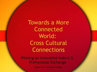 Towards a More Connected World:  Cross Cultural Connections Piloting an Innovative Indo-U.S. Professional Exchange 