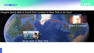 Imagine being able to travel from London to New York in an hour!
Wake in London
Go to work in New York
 