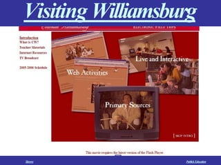Visiting Williamsburg
Publick Education
Slavery
 