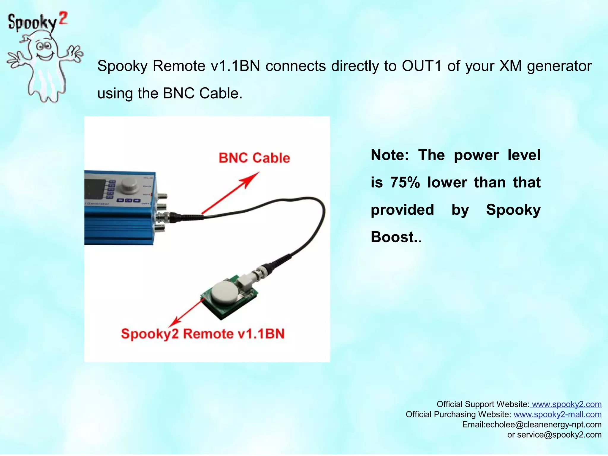 Spooky2-XMジェネレーターリモートキット Connecting Accessories Directly to the Generator | PPT