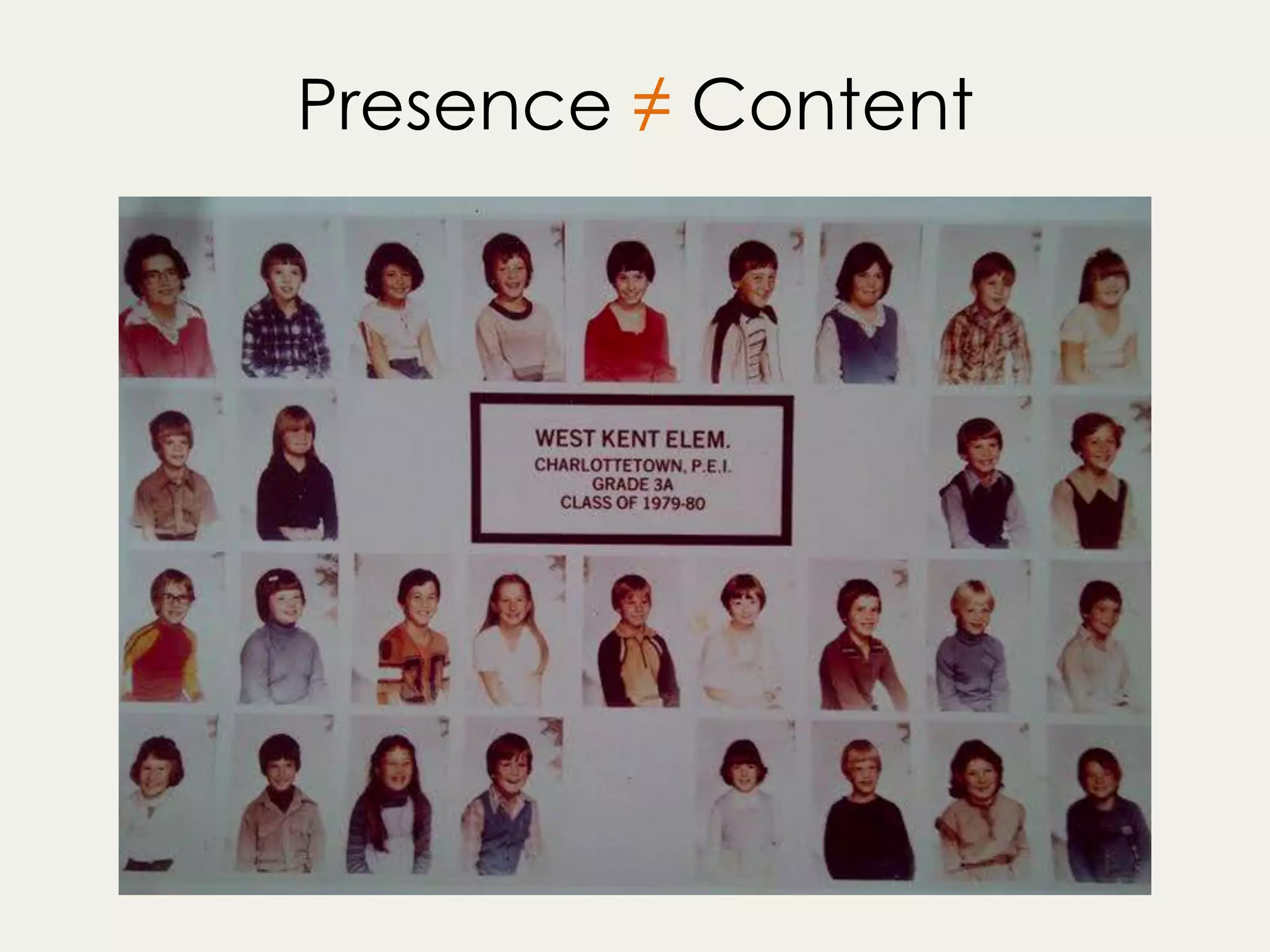 Presence ≠ Content
 