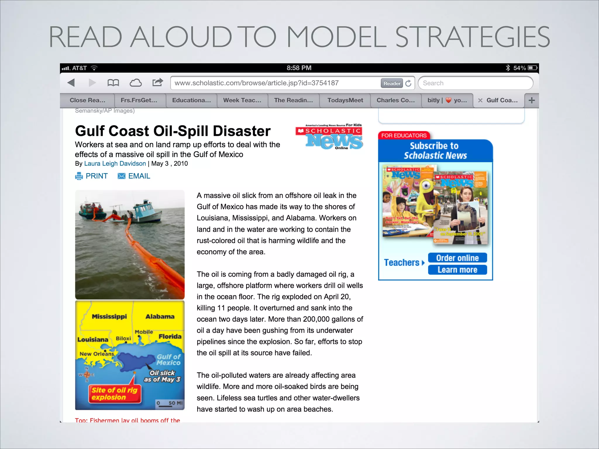 READ ALOUD TO MODEL STRATEGIES
 