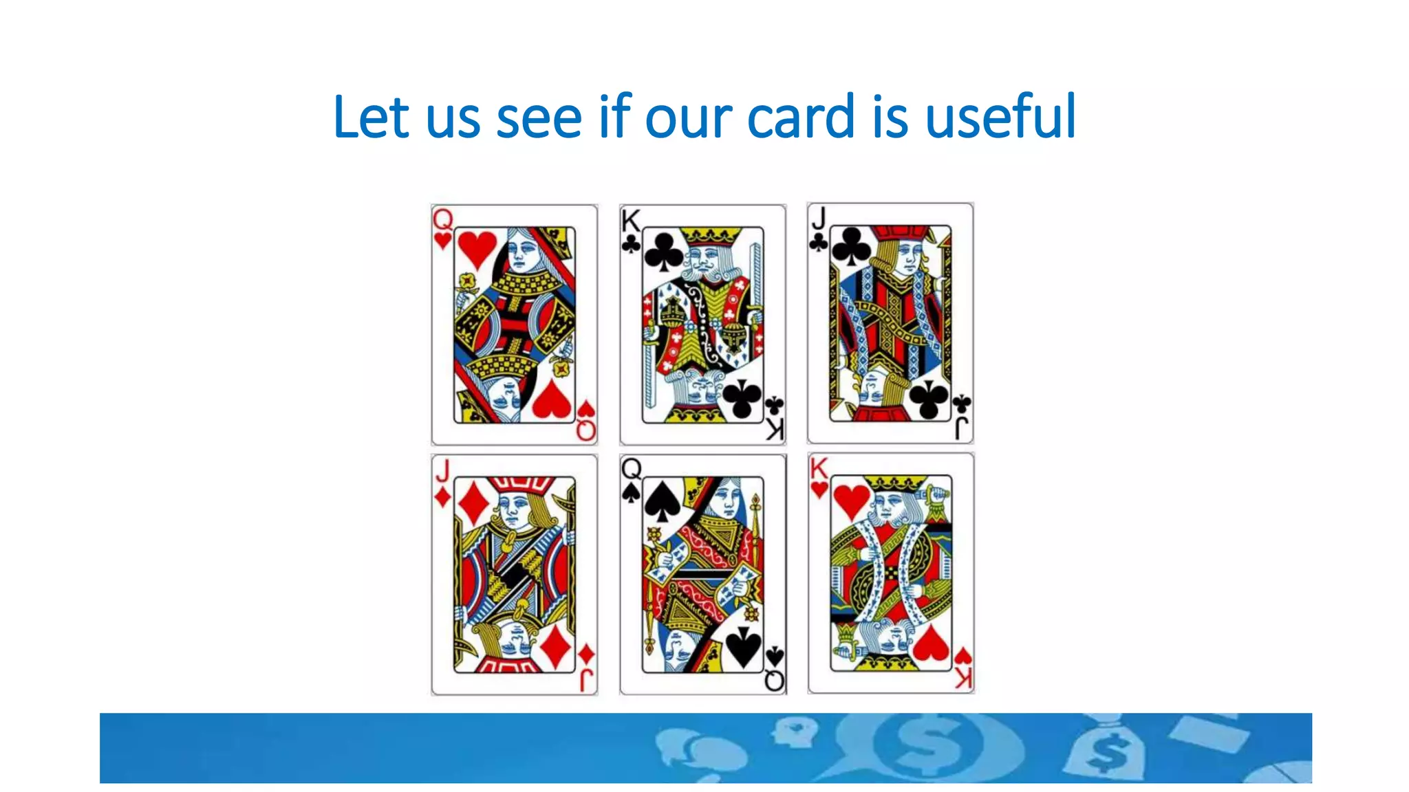 Let us see if our card is useful
 