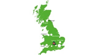 Edinburgh 
Glasgow 
Manchester 
Liverpool 
Cardiff 
Cambridge 
London 
Oxford  