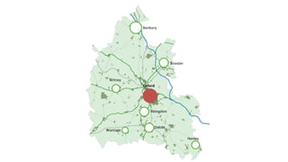 Banbury 
Witney 
Wantage 
Oxford 
Abingdon 
Didcot 
Henley 
Bicester  