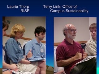 Laurie Thorp  Terry Link, Office of  RISE Campus Sustainability 