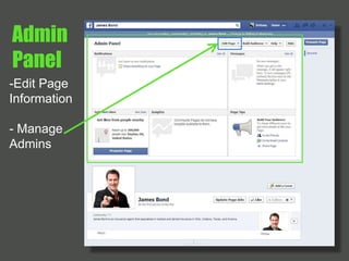 Admin 
Panel 
-Edit Page 
Information 
- Manage 
Admins 
 