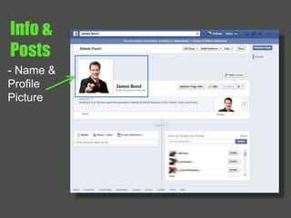 Info & 
Posts 
- Name & 
Profile 
Picture 
 