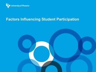 Factors Influencing Student Participation
 