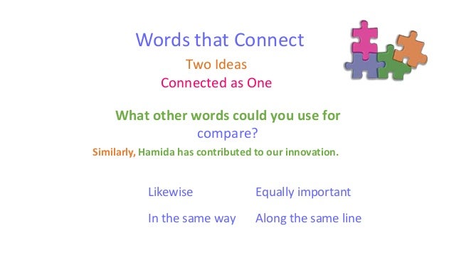 Connecting words