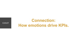 Connection:
How emotions drive KPIs.
 